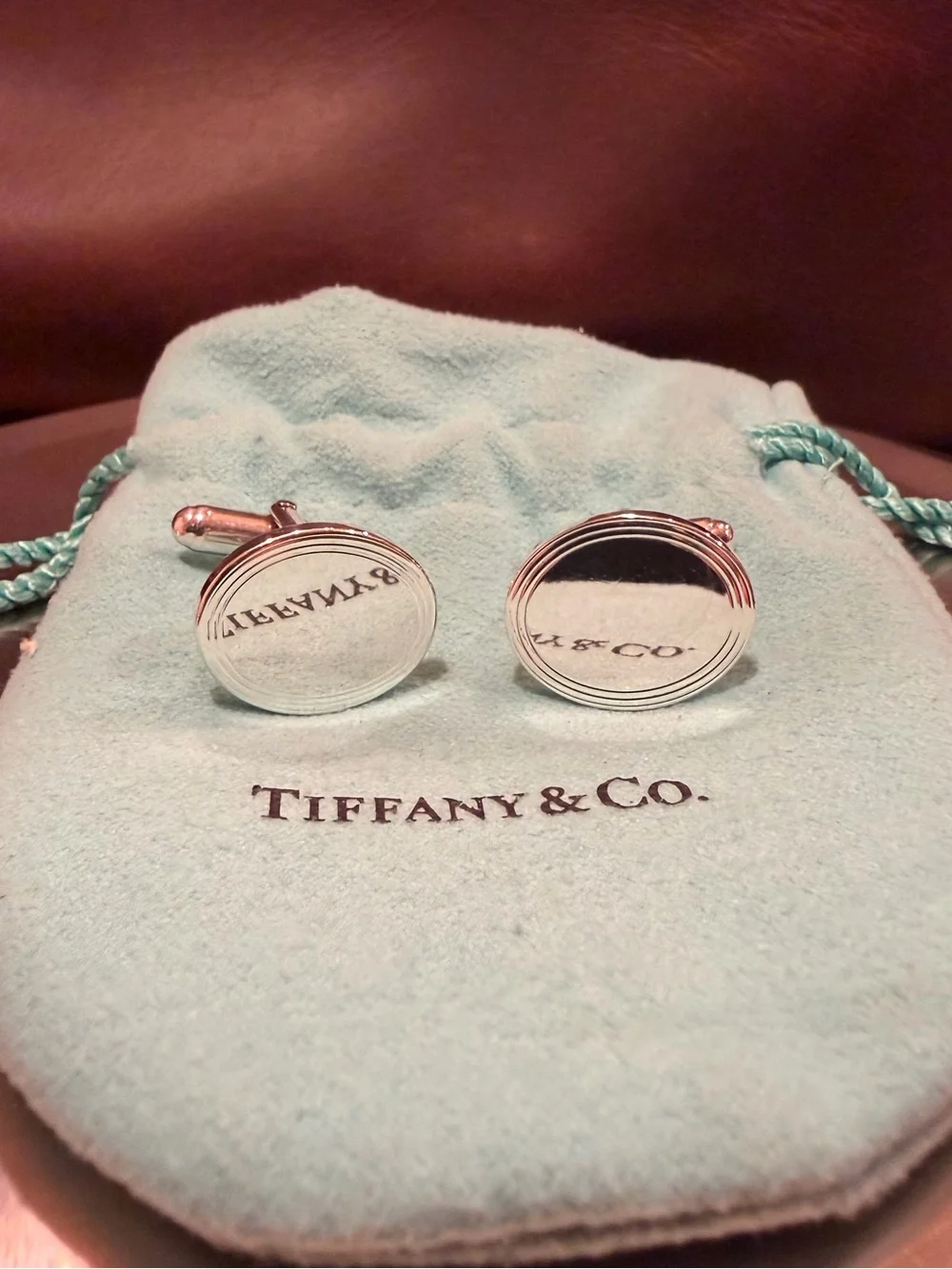 Tiffany & Co. Sterling Silver Blank Cufflinks